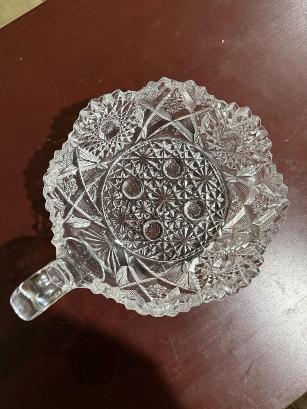Westmoreland Clear Pressed Glass Handled Server